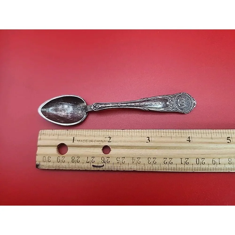 Vtg Moorhead State College MN 1887 Collector Teaspoon OVM Plate Denmark Souvenir